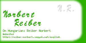 norbert reiber business card